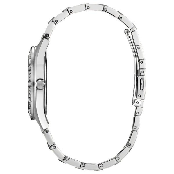 Au Maison Silhouette Crystal Blue Dial Stainless Steel Bracelet EM1020-57L