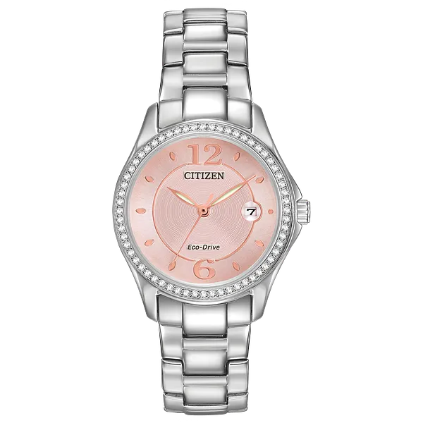 au maison Silhouette Crystal - Ladies Eco-Drive FE1140-86X Pink Watch