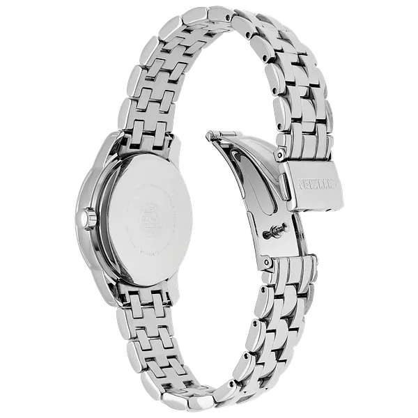 Au Maison Silhouette Crystal - Ladies Silver Steel Pearl Dial Watch