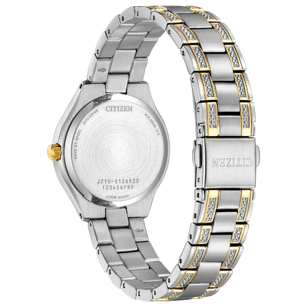 Au Maison Silhouette Crystal Navy Dial Stainless Steel Bracelet FE1234-50L