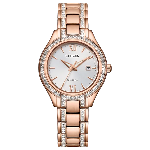 au maison Silhouette Crystal Silver-Tone Dial Stainless Steel Bracelet FE1233-52A