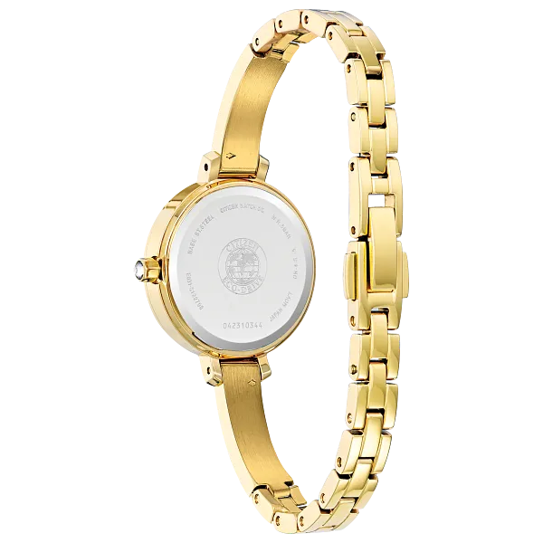 Au Maison Silhouette Crystal White Dial Stainless Steel Bracelet EM0862-56D