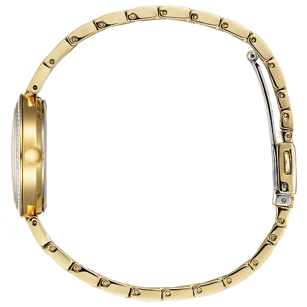 Au Maison Silhouette Crystal White Dial Stainless Steel Bracelet EM0844-58D