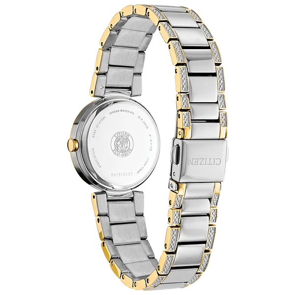 Au Maison Silhouette Crystal White Dial Stainless Steel Bracelet EM0844-58D