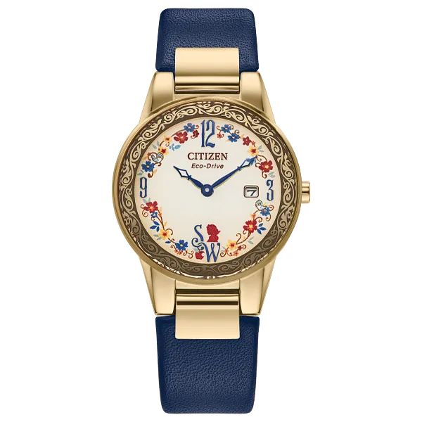 au maison Snow White Flora Beige Dial Leather Strap GA1079-41W