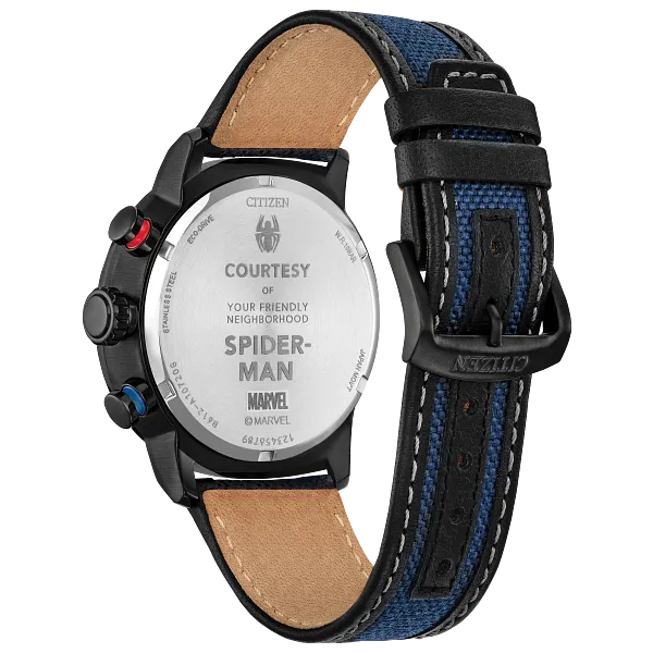 Au Maison Spider-Man Double Vision Multiple Dial Nylon & Leather Strap CA0855-47W