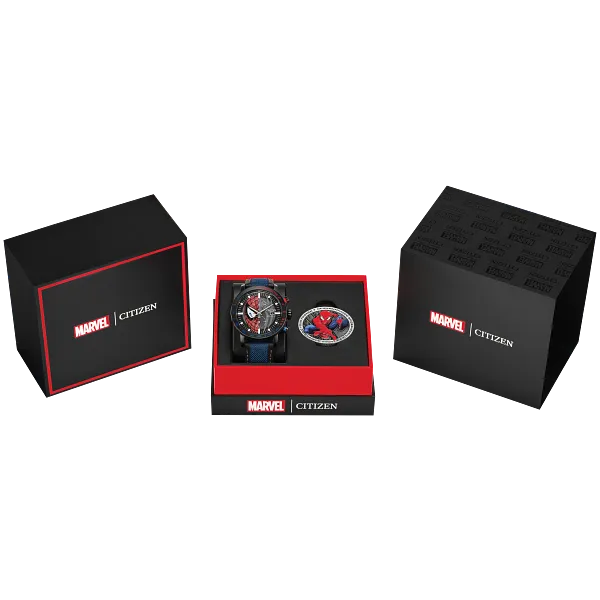 Au Maison Spider-Man Double Vision Multiple Dial Nylon & Leather Strap CA0855-47W