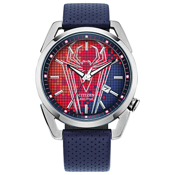 au maison Spider-Man Red Dial Leather Strap AW1680-03W