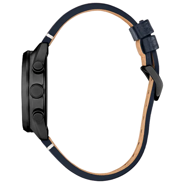 Au Maison Sport Casual Blue Dial Leather Strap CA7048-08L