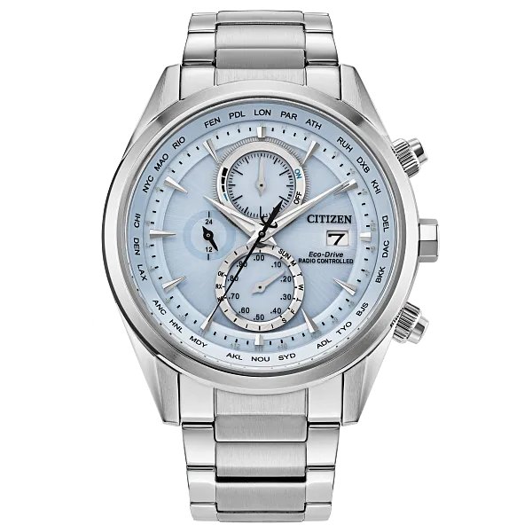 au maison Sport Luxury Light Blue Dial Stainless Steel Bracelet AT8260-51M