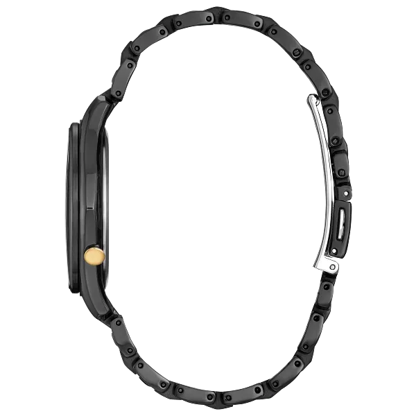 Au Maison Sugar Skull Black Dial Stainless Steel Bracelet EM1175-51W