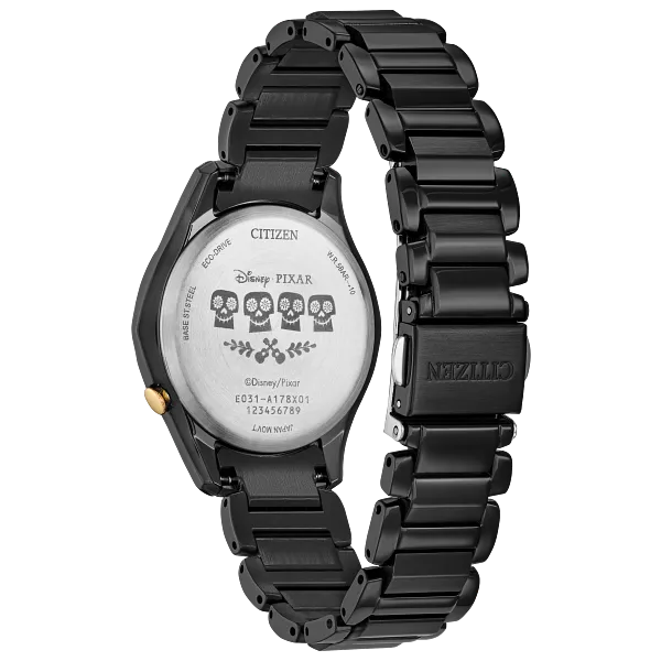 Au Maison Sugar Skull Black Dial Stainless Steel Bracelet EM1175-51W