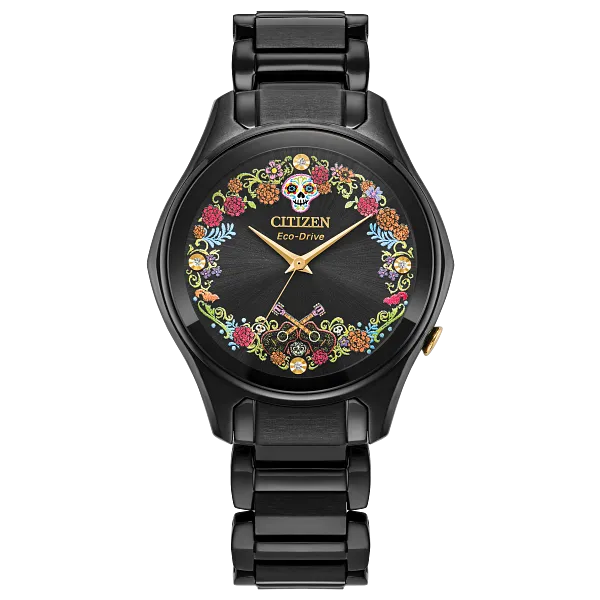 au maison Sugar Skull Black Dial Stainless Steel Bracelet EM1175-51W