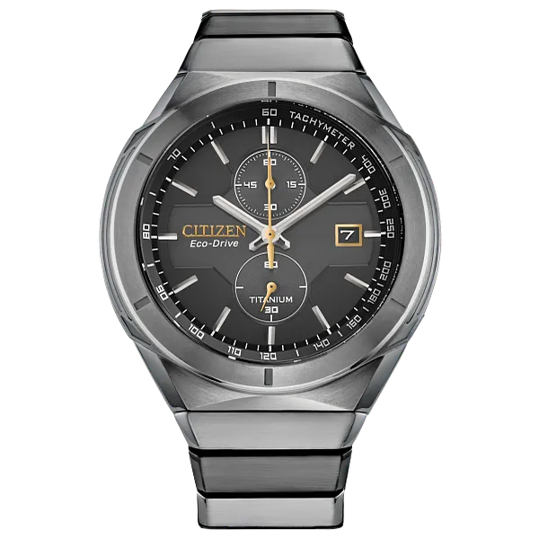 au maison Super Titanium Armor Black Dial Titanium + 1 DLC Plated Link Bracelet CA7058-55E