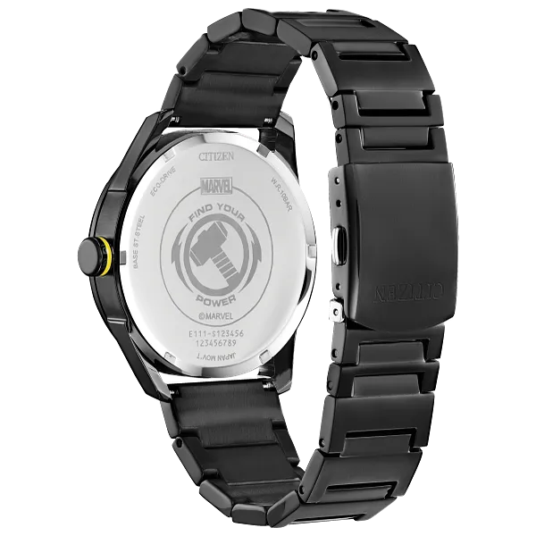 Au Maison Thor Black Dial Stainless Steel Bracelet BM6987-50W