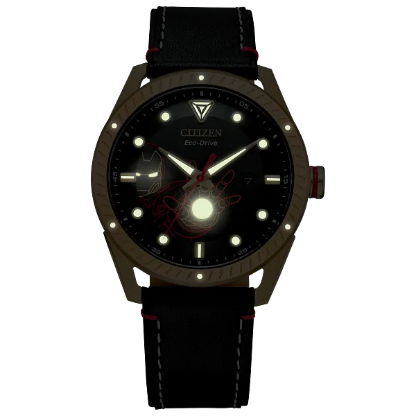 Au Maison Tony Stark Black Dial Leather Strap BM6992-09W