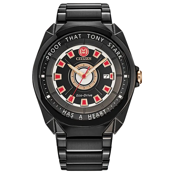 au maison Tony Stark Black Dial Stainless Steel Bracelet AW1019-52W