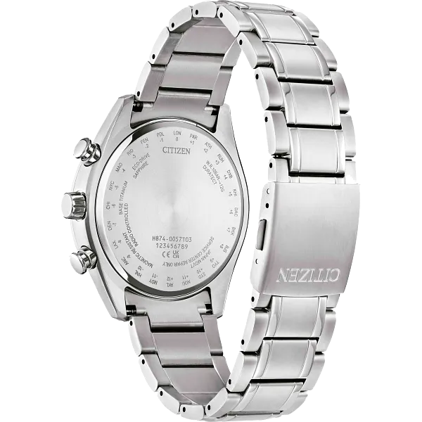 Au Maison Tsuki-yomi A-T Green Dial Super Titanium Bracelet BY1010-57X