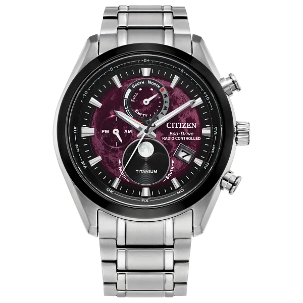 au maison Tsuki-yomi A-T Red Dial Super Titanium Bracelet BY1018-55X