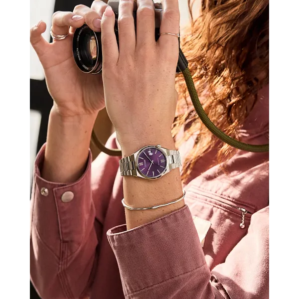 Au Maison TSUYOSA 37mm Purple Dial Stainless Steel Bracelet NJ0200-50W