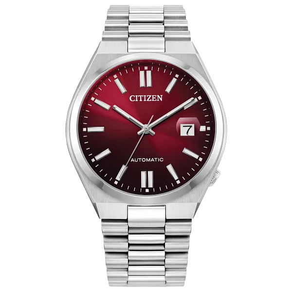 au maison TSUYOSA Burgundy Dial Stainless Steel Bracelet NJ0150-56W