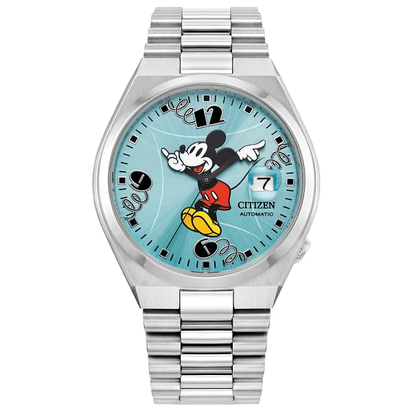 au maison TSUYOSA Mickey Mouse Blue Dial Stainless Steel Bracelet NJ0156-50L