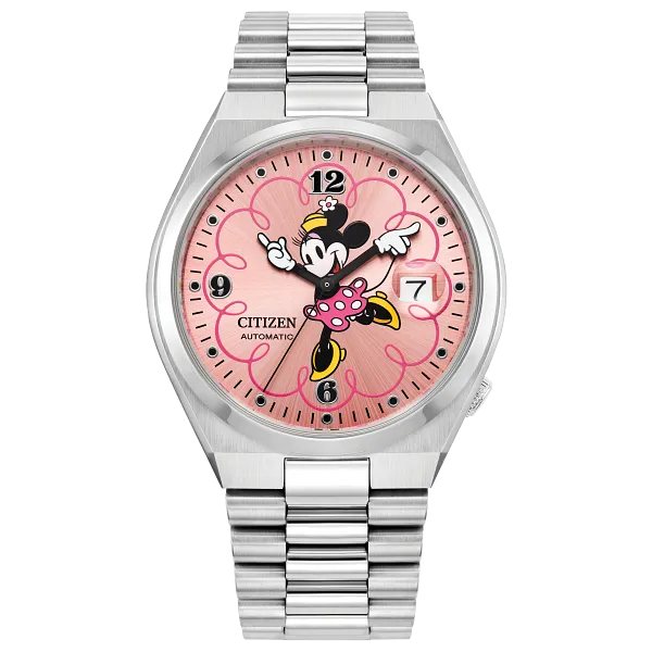 au maison TSUYOSA Minnie Mouse Pink Dial Stainless Steel Bracelet NJ0156-50W