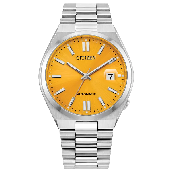 au maison TSUYOSA Yellow Dial Stainless Steel Bracelet NJ0150-56Z