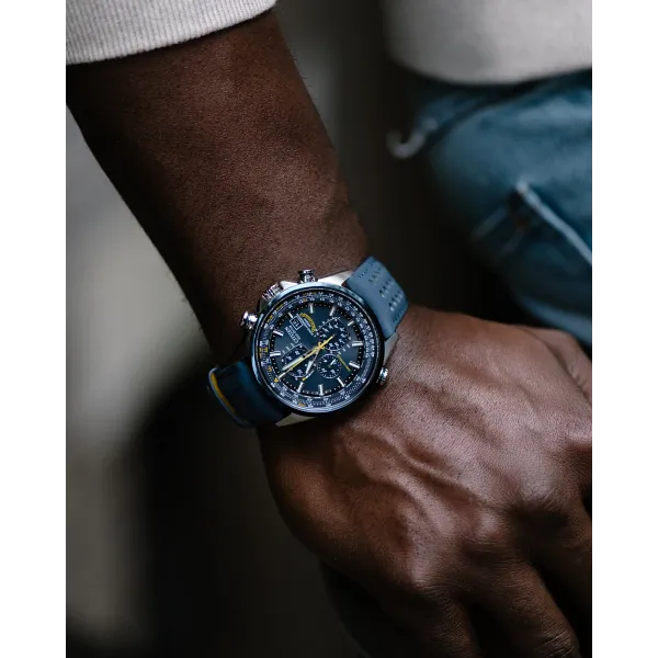 Au Maison World Chronograph A-T - Men's Eco-Drive AT8020-03L Blue Watch