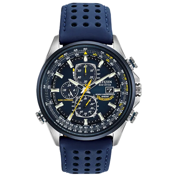 au maison World Chronograph A-T - Men's Eco-Drive AT8020-03L Blue Watch