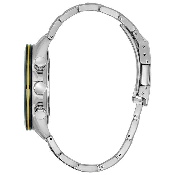 Au Maison World Chronograph A-T - Men's Eco-Drive Steel Blue Dial Watch