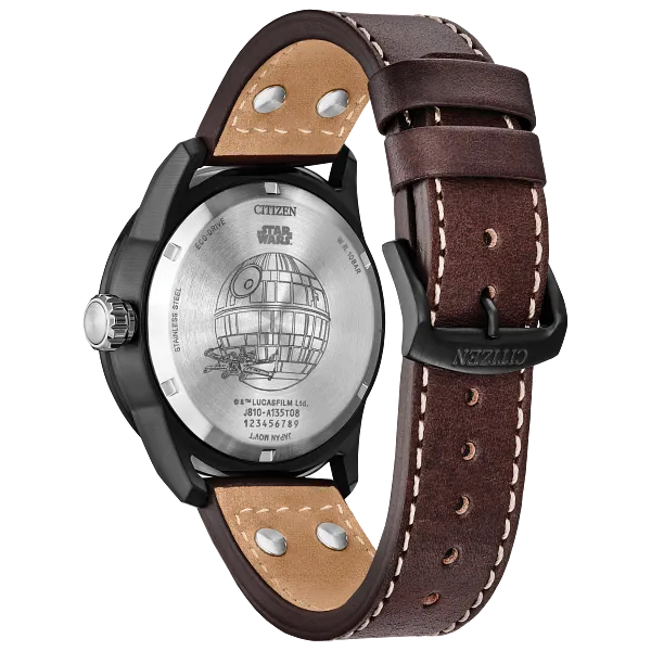 Au Maison X-Wing And TIE Fighter Black Dial Leather Strap AW1738-05W