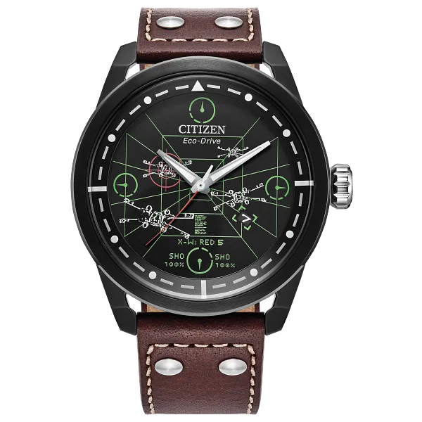 au maison X-Wing and TIE Fighter Black Dial Leather Strap AW1738-05W