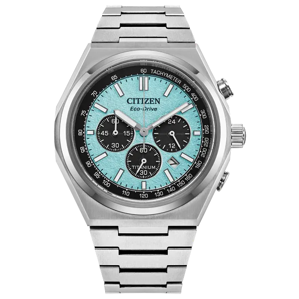 au maison Zenshin Chrono Blue Dial Super Titanium Bracelet CA4610-85M