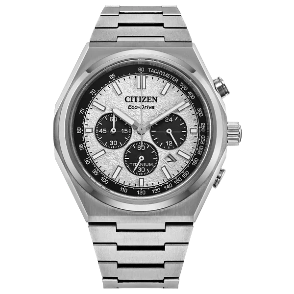 au maison Zenshin Chrono Silver-Tone Dial Super Titanium Bracelet CA4610-85A