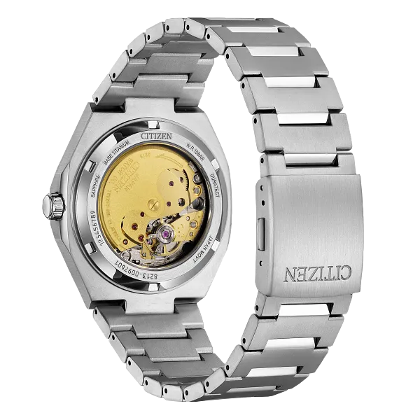 Au Maison Zenshin Mechanical Blue Dial Super Titanium Bracelet NJ0180-80L