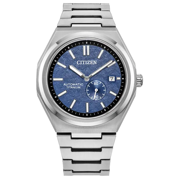 au maison Zenshin Mechanical Blue Dial Super Titanium Bracelet NJ0180-80L