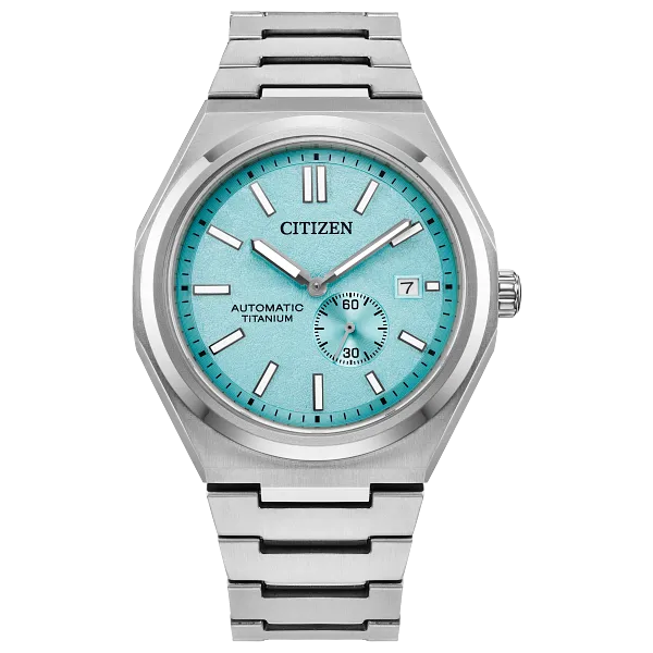 au maison Zenshin Mechanical Light Blue Dial Super Titanium Bracelet NJ0180-80M