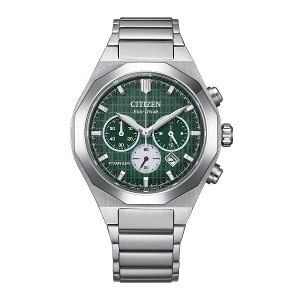 au maison Zenshin Senkei Green Dial Super Titanium Bracelet CA4691-59X