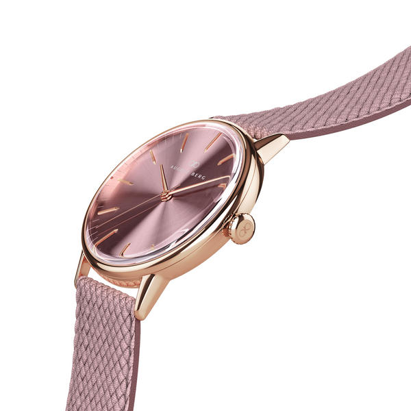 August Berg Orchid Rose Gold Watch With Pink Strap