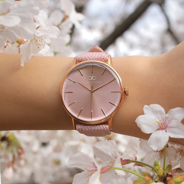 August Berg Orchid Rose Gold Watch With Pink Strap