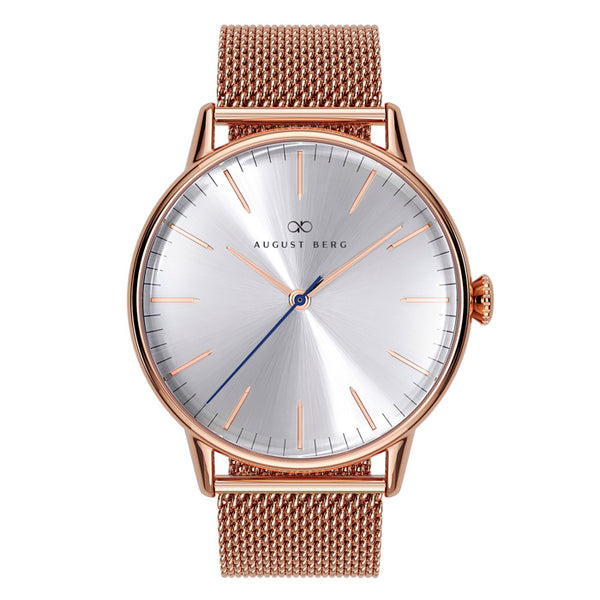 august berg Buy Online Rose Gold Classic Simply Mesh Watch | August Berg