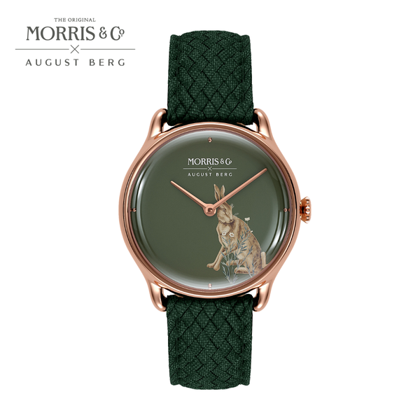 August Berg Morris & Co. Crimson Rose Gold Forest Hare Watch