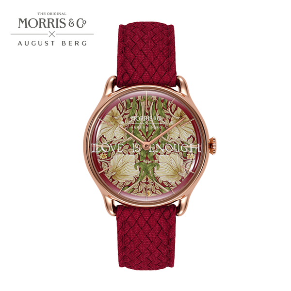 august berg Morris & Co. Crimson Rose Gold Pimpernel Watch