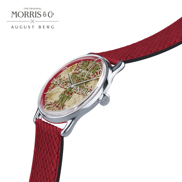 August Berg Morris & Co. Crimson Silver Pimpernel Watch
