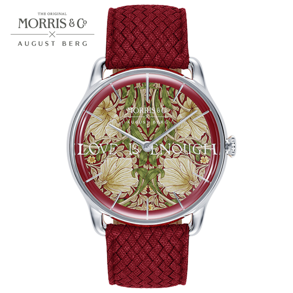 august berg Morris & Co. Crimson Silver Pimpernel Watch