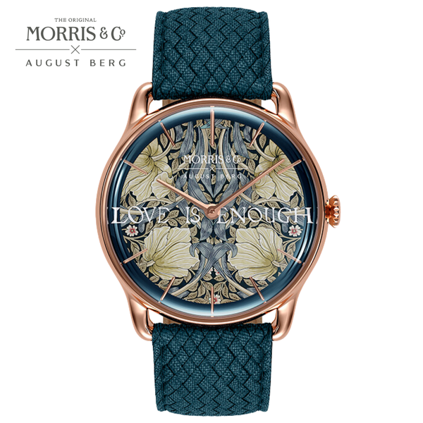 august berg Morris & Co. Indigo Rose Gold Pimpernel Watch