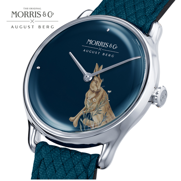 August Berg Morris & Co. Indigo Silver Forest Hare Watch