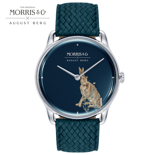 august berg Morris & Co. Indigo Silver Forest Hare Watch