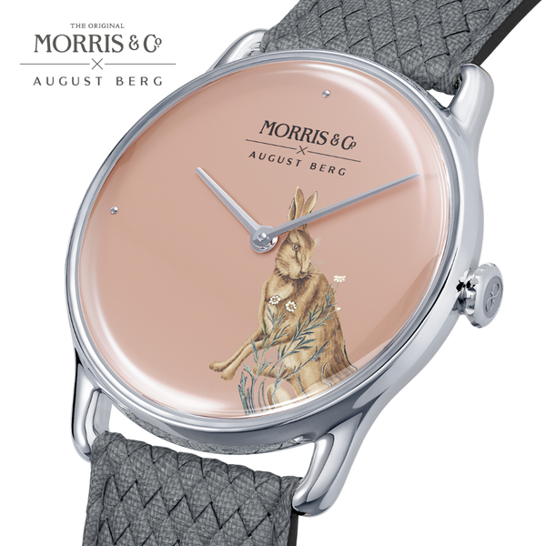 August Berg Morris & Co. Primrose Silver Forest Hare Watch